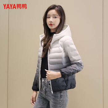 YAYA 鸭鸭羽绒服 鸭鸭（YAYA）2025冬季新品轻薄羽绒服 女短款