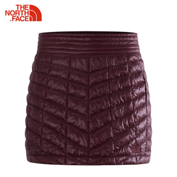 北面(The North Face)保暖棉服短裙女秋冬户外加厚保暖舒适休闲裤2U93 HBM/深红色 M
