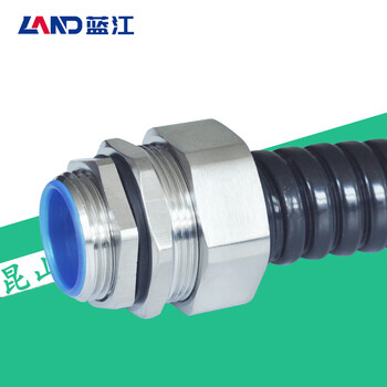 蓝江 304不锈钢金属软管接头DPJ外螺纹包塑软管穿板接头M牙G牙 DPJ-M20-15-SS