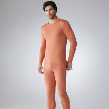 舒雅（Schiesser）男女款圆领3A抗菌长袖长裤保暖内衣套装E5/23887W 男款E5/19192W棕色 XL