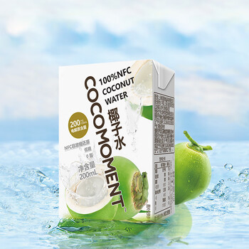 佳农 cocomoment100%NFC椰子水 200ml*12瓶整装 源头直发 包邮