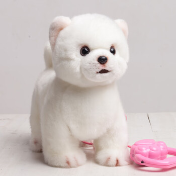 科迈特玩具狗狗走路会叫电动小狗儿童女孩毛绒仿真宠物狗电子狗萨摩耶