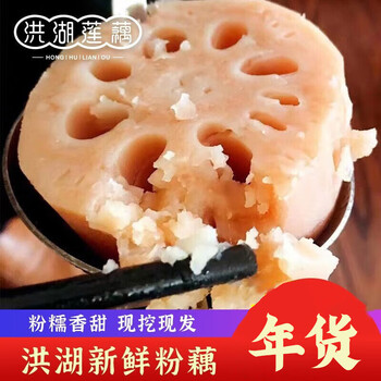 洪湖农家洪湖粉藕 年货 莲藕 火锅食材 生鲜 新鲜蔬菜 洪湖莲藕  湖北特产 洪湖莲藕5斤