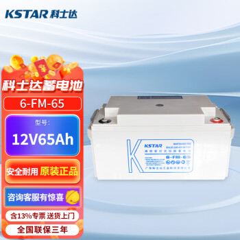 科士达（KSTAR)6-FM-65固定性密封免维护蓄电池12V65AH适用于UPS不间断电源、EPS电源