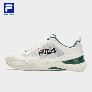 斐乐fila官方男鞋speedserve性能网球鞋2024新款速力运动鞋雪白绿砂