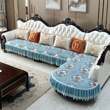 1十2十3沙发套 欧式皮沙发套罩2022新款全包123组合四季通用防滑u型