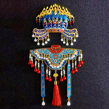 国博凤冠冰箱贴孝端皇后九龙九凤北京故宫博物院文创纪念品伴手礼 九龙九凤冠金属+云肩霞帔（套装礼盒）