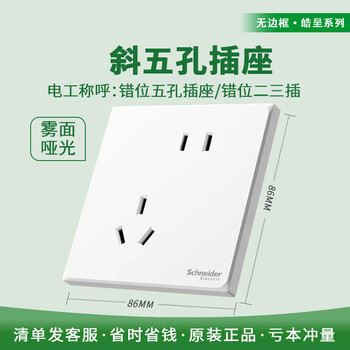 施耐德电气 施耐德 开关插座 斜五孔