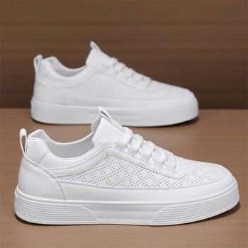 耐克顿男鞋2024小白鞋新款透气男士休闲百搭板鞋软底运动白色潮鞋rm35