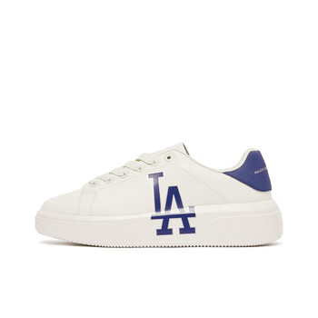 女鞋麦昆鞋新款ny老花男鞋复古厚底增高小白鞋la板鞋 白蓝 40