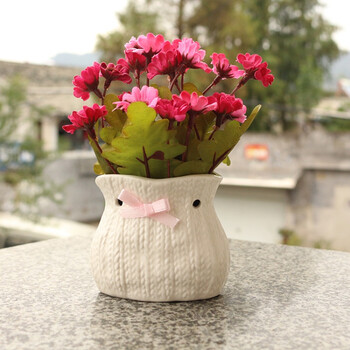 餐桌花绢花仿真花塑料花仿真花摆件高仿真两盆仿真花迷你盆栽隔板小
