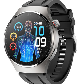 硕浦顿智能手表蓝牙通话ecgppg心电血糖体温amoled屏运动手表银色