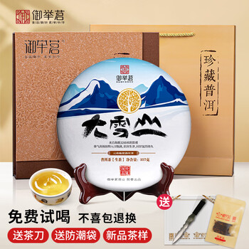 御举茗 2016大雪山普洱茶生茶 生普洱茶云南茶饼茶叶 357g
