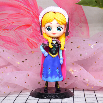 q版 白雪公主美人鱼灰姑娘爱丽丝模型大号烘培装饰品摆件 安娜(精致版