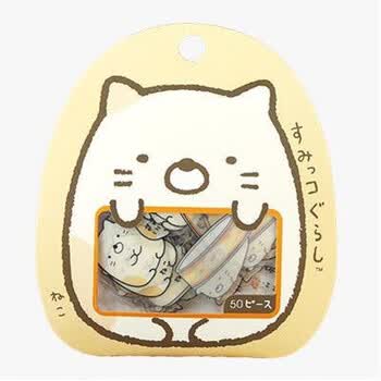 角落生物贴纸韩国创意可爱卡通手帐贴纸包 手账角落透明生物c贴纸装饰
