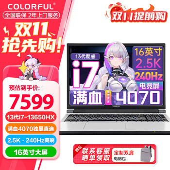 七彩虹隐星P16 TA 24款16英寸大屏 黑神话悟空 游戏本笔记本电脑电竞本学生设计剪辑专业电脑AI i7-13650HX+RTX4070 16G/1T固态 雾屿白
