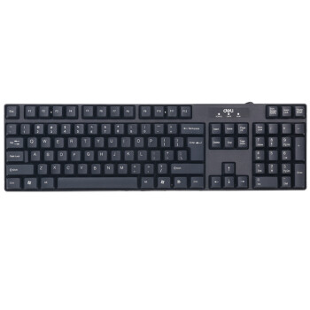 得力(deli)USB键盘 游戏键盘 防水薄款 2168黑色