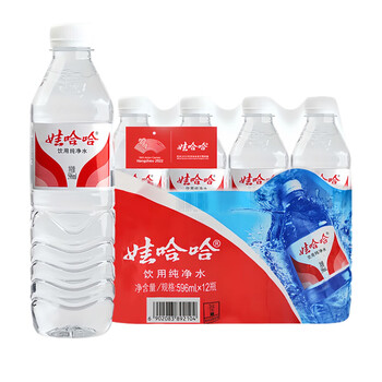 娃哈哈 纯净水596ml*12瓶 塑膜装