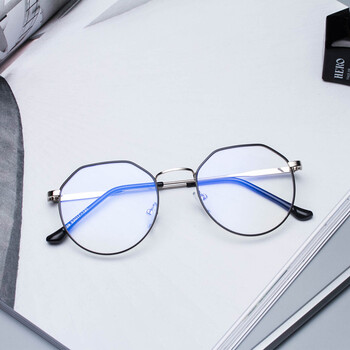 服饰配件 防辐射眼镜 欧莎倩(oushaqian) 男防蓝光无度数金丝平面平光