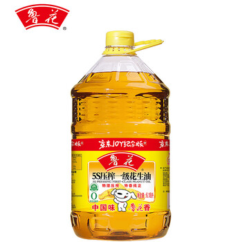 鲁花 食用油 5S物理压榨 一级 花生油 6.18L 油 0反式脂肪酸 特香纯正