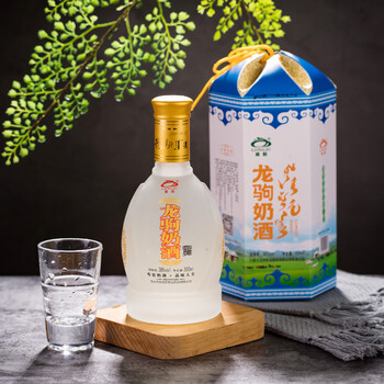 龙驹乳香型奶酒蓝天白云系列牛奶酒经典草原白酒38度500ml6礼盒装