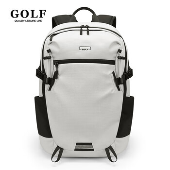 GOLF 双肩包防泼水通勤出游背包（买一赠一） 款式11-象牙白