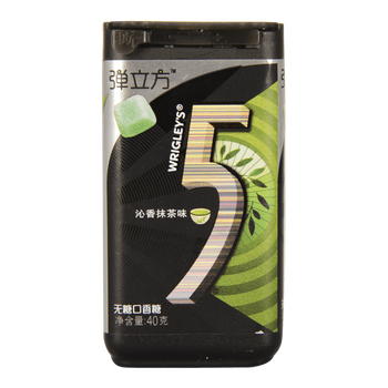 【沃尔玛】5 弹立方无糖口香糖 沁香抹茶味 40g
