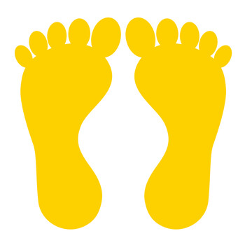 小脚丫贴纸幼儿园学校商场工厂脚印地贴定制地板贴儿童