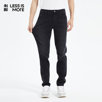 利郎轻时尚男裤【天丝莱赛尔】牛仔裤男弹力轻薄透气通勤休闲长裤 黑 33 (175/84A)