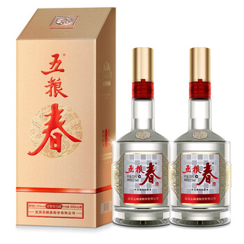 移动端、京东百亿补贴：五粮春 WULIANGYE 五粮液 五粮春 第二代 52%vol 浓香型白酒 500ml*2瓶