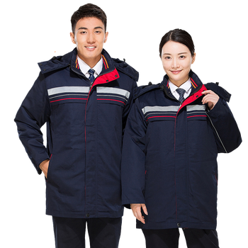 冬天工作服棉冬季加厚劳保棉袄工程部户外铁路物业环卫清洁工人服装