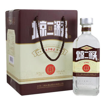 永丰牌 YONGFENG 北京二锅头 清香型白酒 纯粮酿造 50度 500mL 6瓶 醇柔