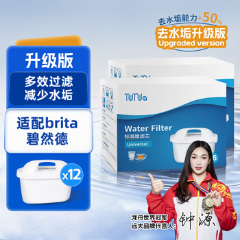 远大健科rurua净水器滤芯适配碧然德净水壶通用滤水壶滤芯 【标准升级版】12支