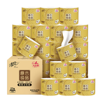 清风 金装系列 卷纸 4层160g27卷