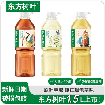 农夫山泉农夫山泉东方树叶无糖茶饮料茉莉花茶饮料1.5L*6瓶大瓶分享装整箱 茉莉花茶1.5L*1瓶