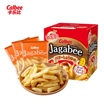 卡乐比calbee膨化零食韩国海太黄油奶酪味薯片60g2黄油酱油味薯条80g