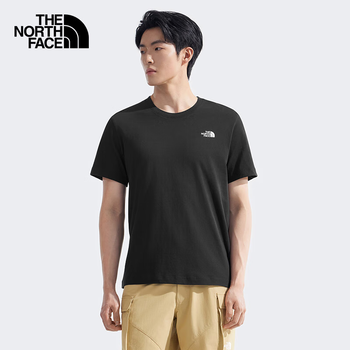 北面The North Face北面短袖T恤小熊情侣款舒适透气8EYN 黑色/JK3 S
