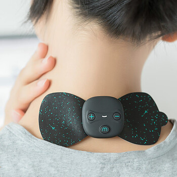 按摩贴颈椎按摩器经络按摩仪穴位脉冲家用 黑色一个主机 1个腹肌贴片
