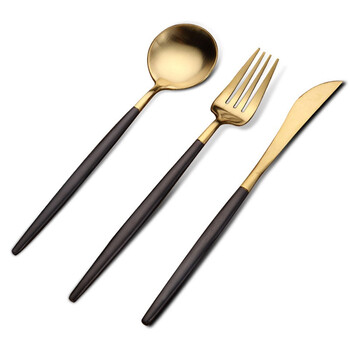 马头欧式现代新古典样板间餐具摆件棕色碟盘酒店会所西餐餐具装饰 3