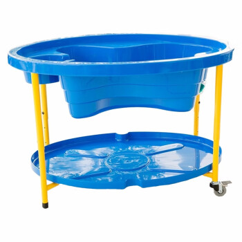 Weplay台湾原产儿童室内户外沙水池玩沙戏水塑料娃娃沙箱 沙水桌-蓝色 沙水桌-蓝色