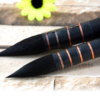 画笔套装手绘毛笔美术灰鼠毛学生水彩专业初学者手工制作不易脱毛 12