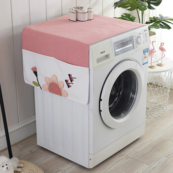 大笨牛 布艺滚筒洗衣机盖布简约现代欧式带收纳袋万能盖巾韩版冰箱