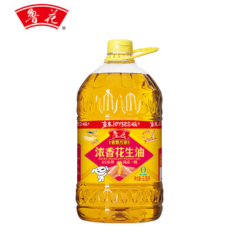 移动端、京东百亿补贴：鲁花 香飘万家 5S压榨一级浓香花生油 6.09L