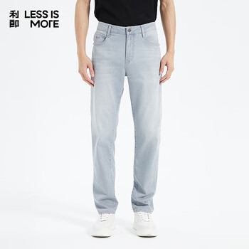利郎轻时尚男裤【亲肤舒适】牛仔裤男弹力轻薄通勤休闲长裤 浅灰 34 (175/86A)
