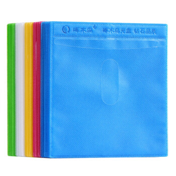 啄木鸟 五色混装 CD / DVD光盘收纳袋 （直径12CM / 5寸）双面装PP光盘袋 加厚 50片 / 盒 光盘袋