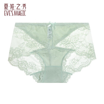 夏.娃.之.秀内裤女轻薄款透气舒适包臀中腰柔软裸感女生三角短裤衩提臀底裤 薄荷绿(K3029) 1条 L