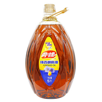 华建诚鑫纯香胡麻油5L  物理压榨 亚麻籽油 食用油 大同华健胡麻油