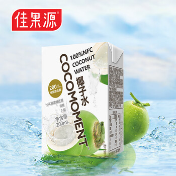 COCOMOMENT 椰子水佳农旗下100%NFC椰青椰汁 200ml*12盒