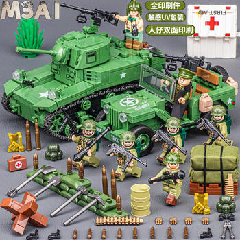 乐高二战苏联坦克系列kv1铁驴运兵车t34男孩拼装新年礼物玩具礼盒