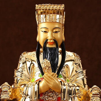 吉祥缘鎏金纯铜玉皇大帝神像道教玉皇天尊铜像道观神像摆件玉皇大帝12